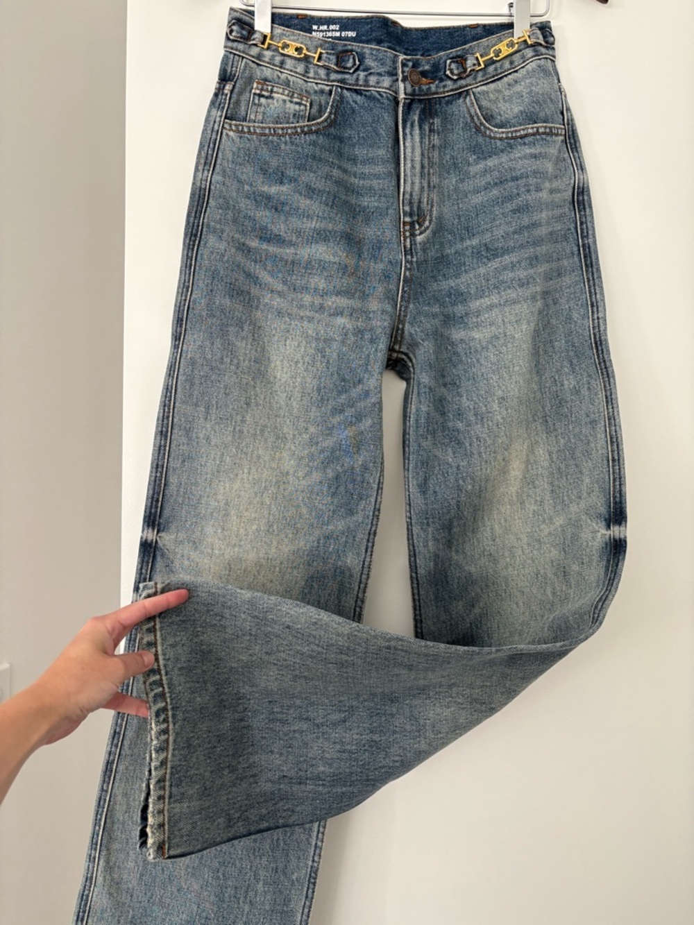 Celine High Rise Wide Leg Jeans Size M Blue Medium Wash by Hedi Slimane Waist 27